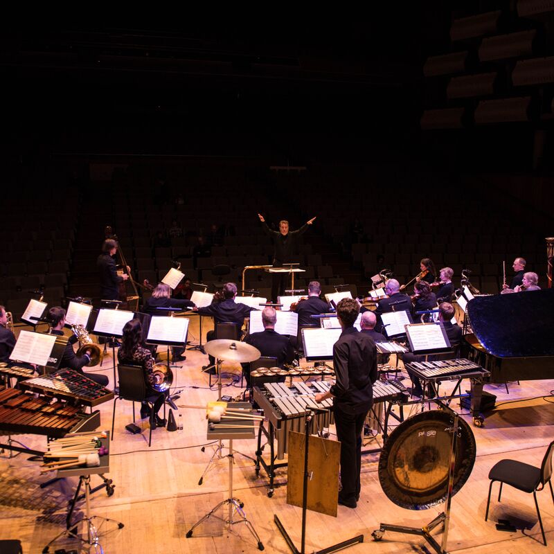 London Sinfonietta orchestra on stage