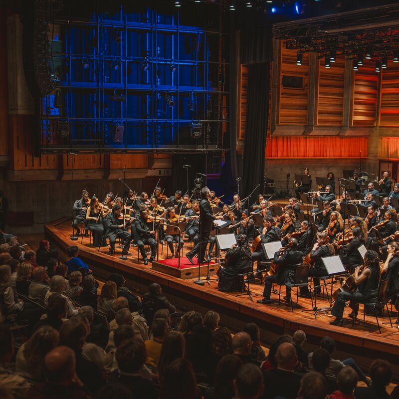 Chineke! Orchestra preforming on stage at the Queen Elizabeth Hall