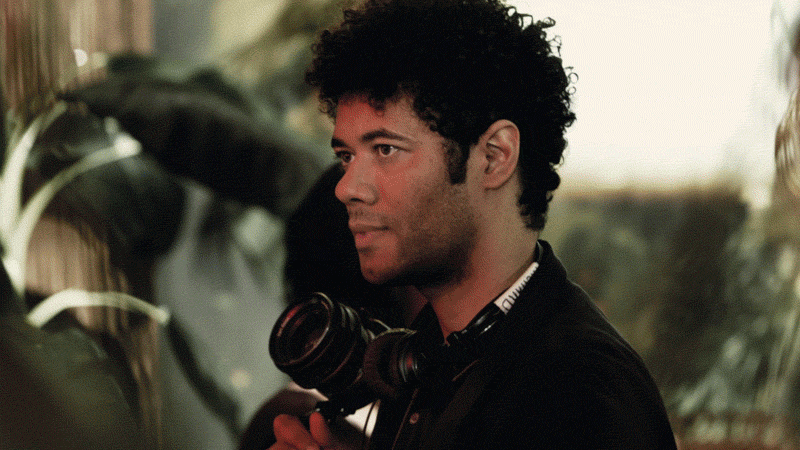 An animated gif rotating between portrait shots of Phil Wang, Richard Ayoade, Sarah Koenig, and Neneh Cherry