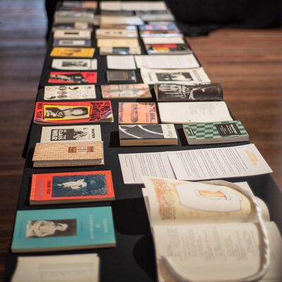 A selection of books at the National Poetry Library Open Day