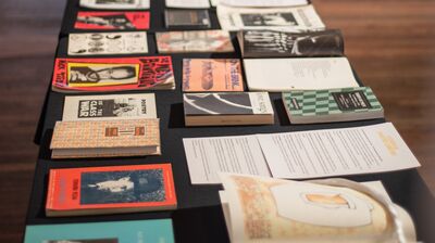 A selection of books at the National Poetry Library Open Day