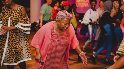 People dancing and moving in a playful workshop