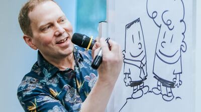 Dav Pilkey and DOG MAN