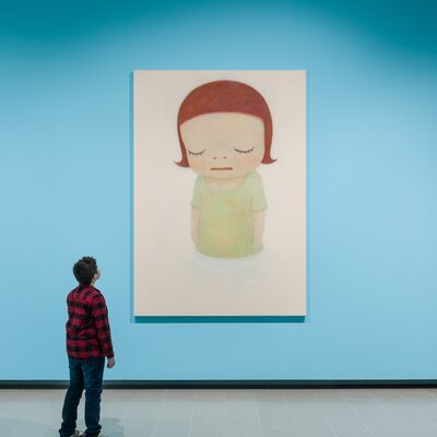 Installation view of Yoshitomo Nara. In the Milky Lake /Thinking One, 2011. Photo: Mark Blower. Courtesy the artist and the Hayward Gallery.