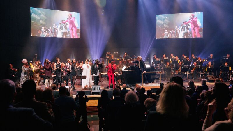 Musicians on stage