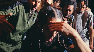 Dancers from Rain Crew battling