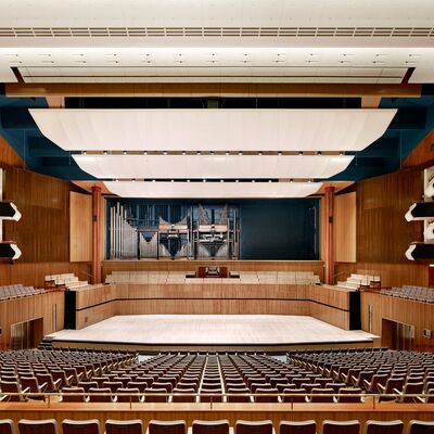 Empty view of the auditorium at the Royal Festival Hall, Southbank Centre