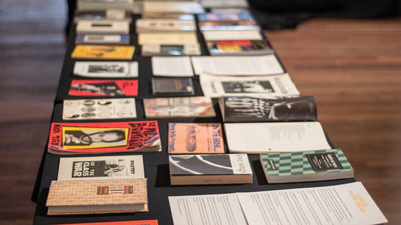 A selection of books at the National Poetry Library Open Day