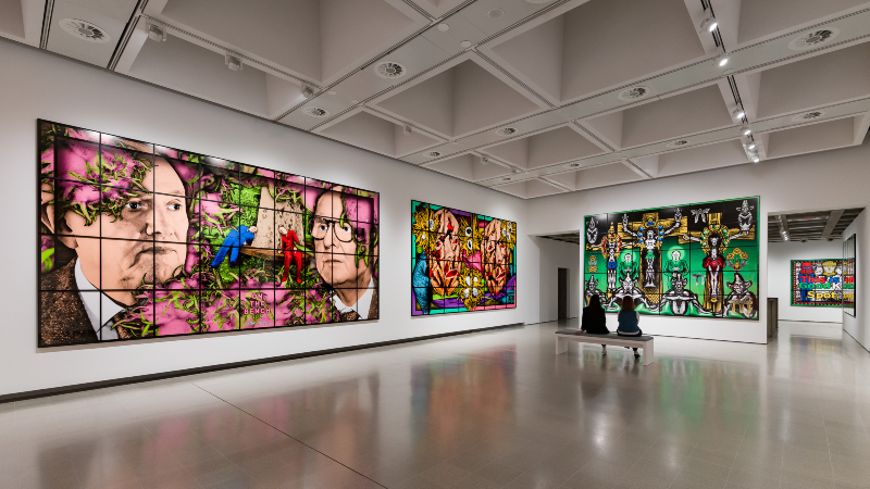 Installation view of Gilbert & George
