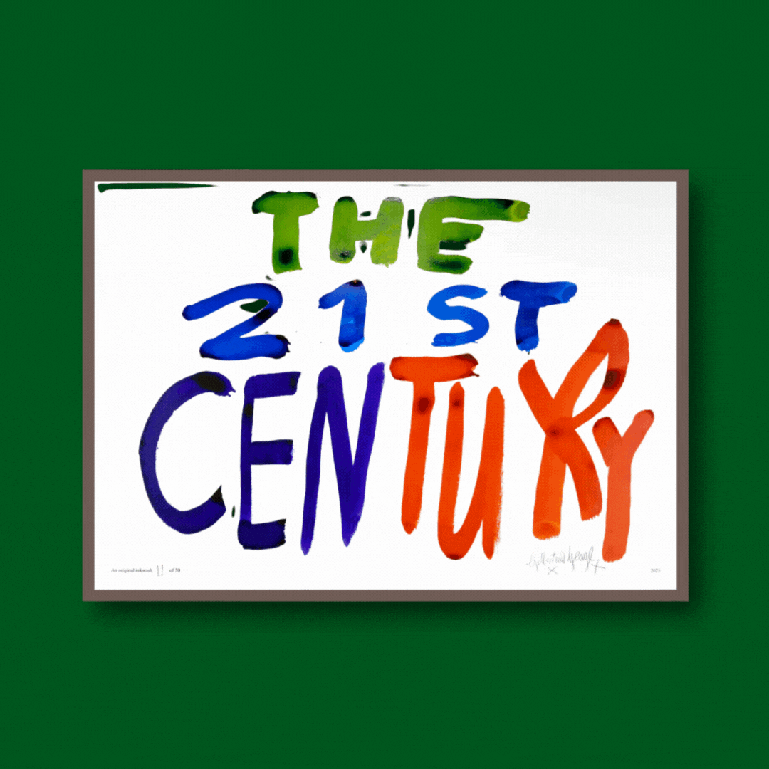 A gif of various Gilbert and George inkwash artworks.