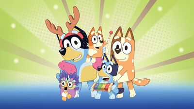 Collection of cartoon animals gathered together on a green background.