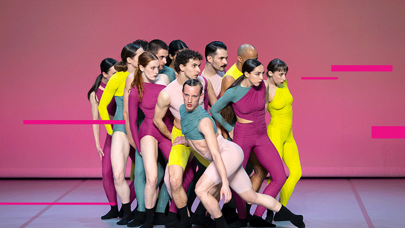 A gif of different performers on a stage