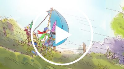 Illustration of Quentin Blake's Mrs Armitage on Wheels