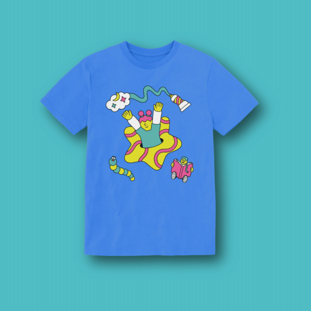 a gif of Imagine themed merch