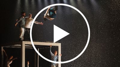 Circus performers perform tricks