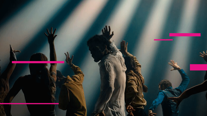 A gif of different dancers on a stage