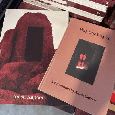 A gif of the Anish Kapoor official exhibition catalogue and A copy of Way Out Way In: Photographs by Anish Kapoor.