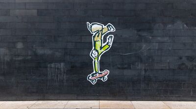 An illustration of a skater