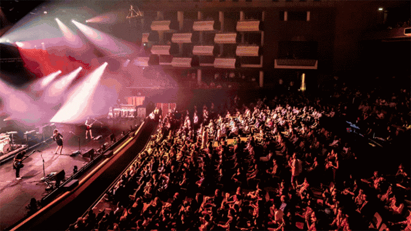 Gif of crowds at the Royal Festival Hall