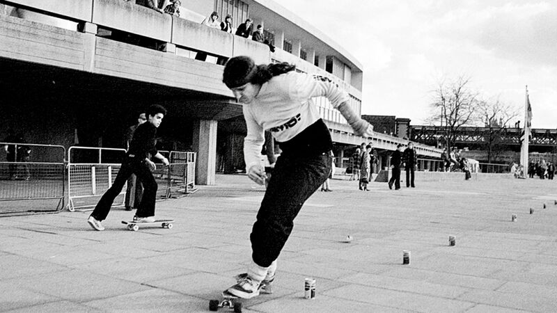 A skater skates near the Undercroft Skate Space