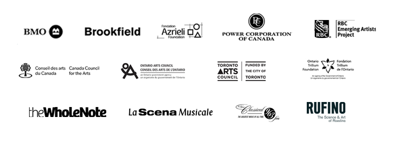 Thank you to our sponsors and supporters: BMO Financial Group, Canada Council for the Arts, Ontario Arts Council, Toronto Arts Council, and Ontario Trillium Foundation.