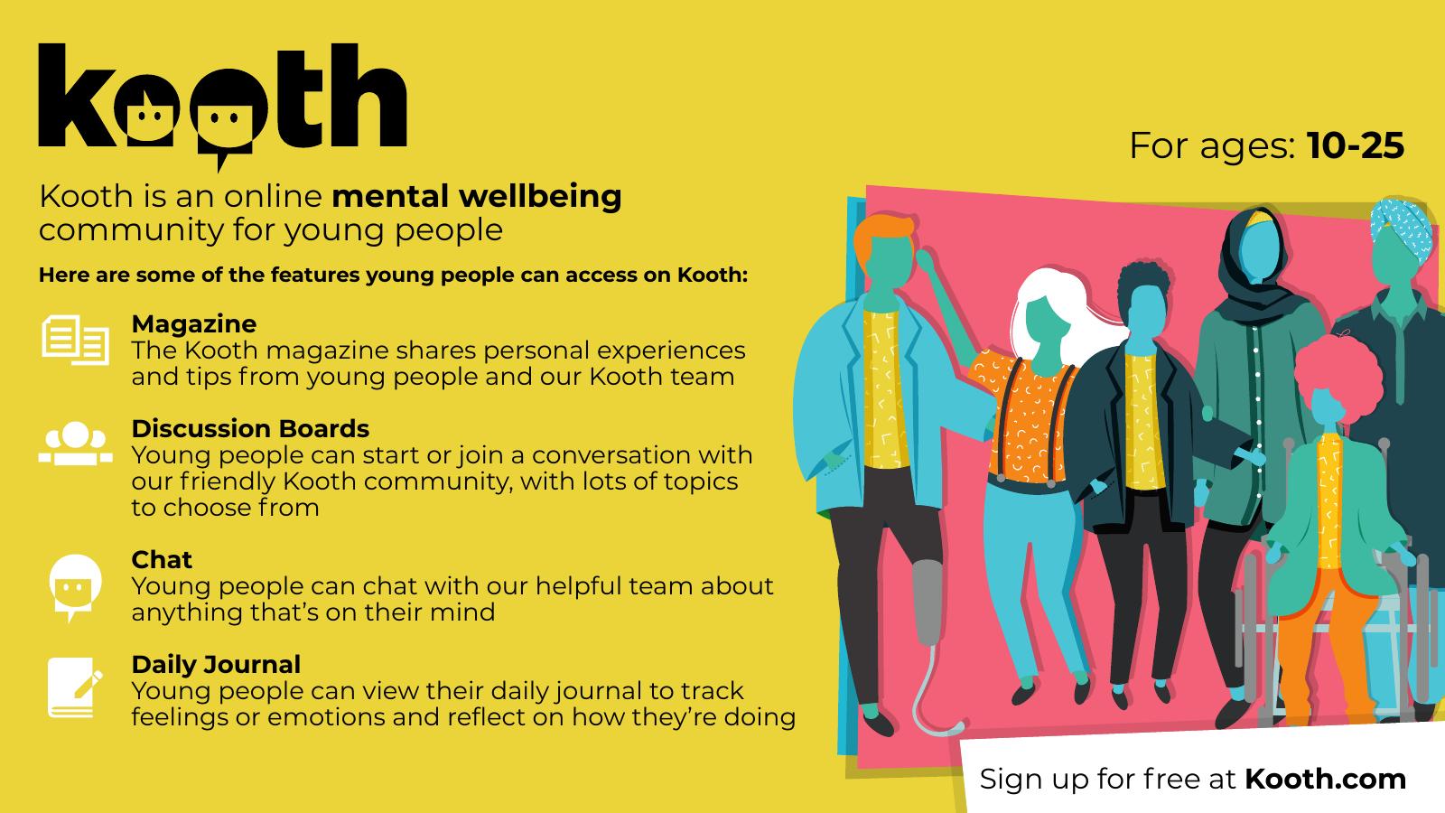 Kooth - online mental wellbeing community
