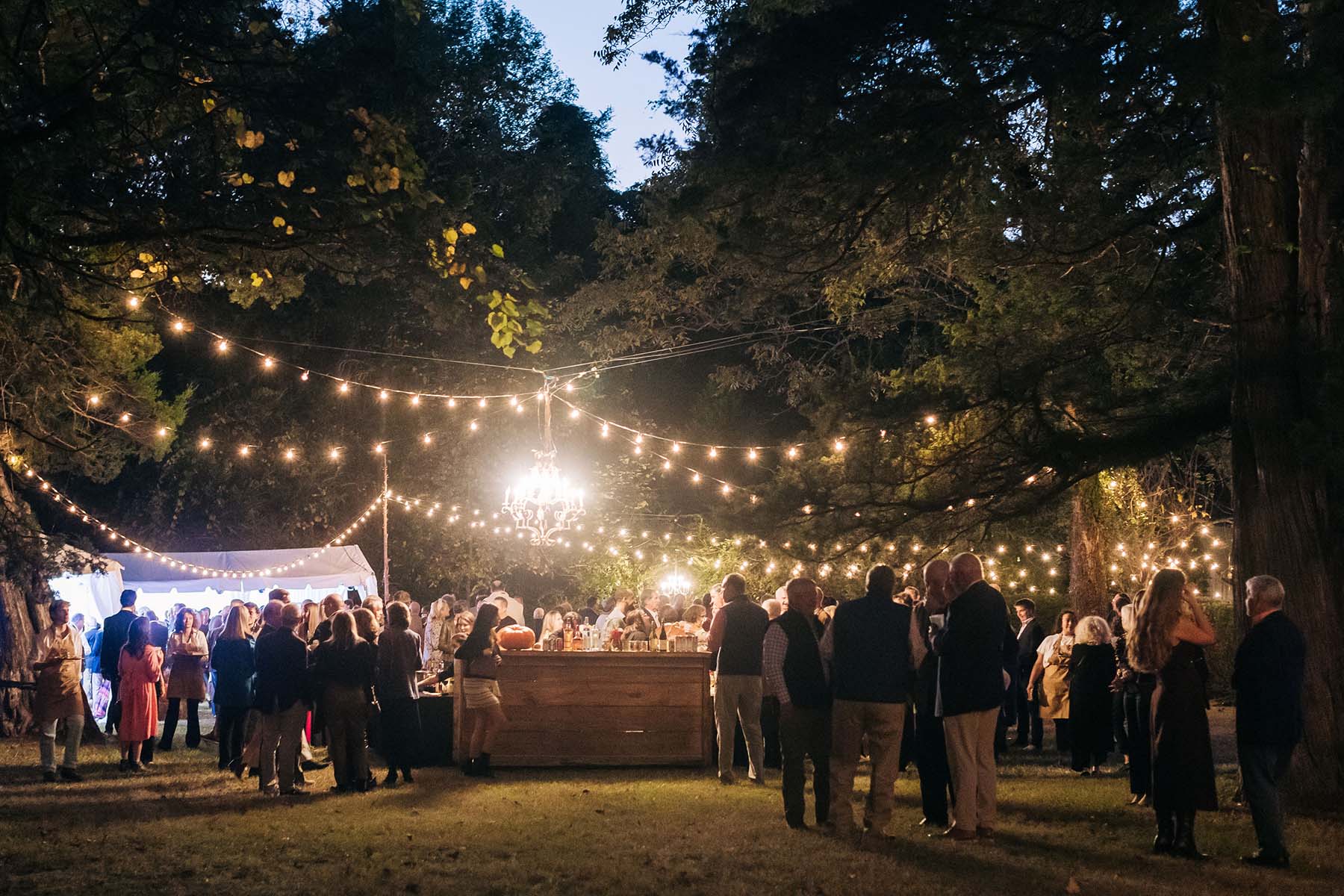 an evening image of the Harvest Supper Event