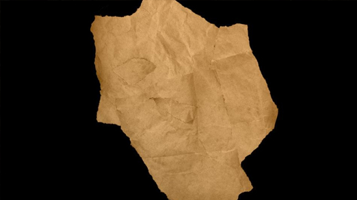 Photograph of a blank fragment of parchment