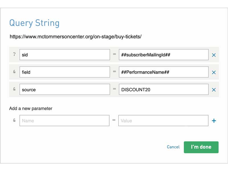 Query string builder example