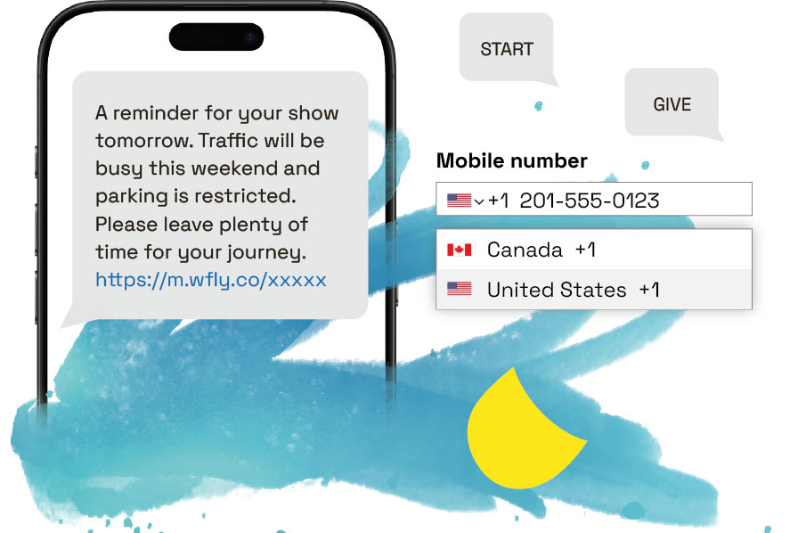 SMS with keyword signup and text to donate support
