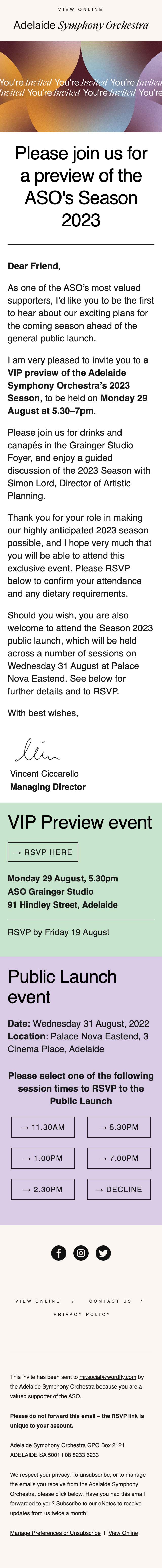 You're invited | Season 2023 VIP Preview 🎶 ✨ - mobile view