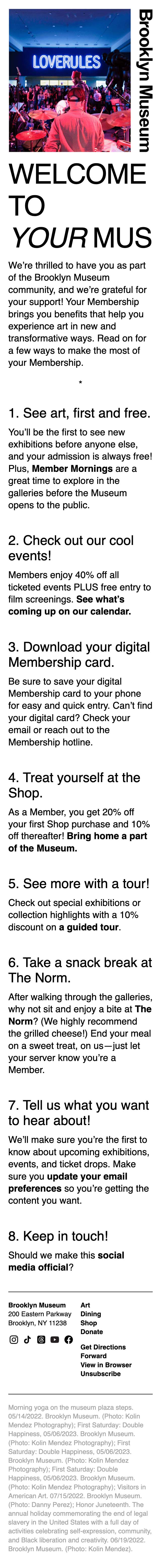 Make the most of your Brooklyn Museum Membership! ✨ - mobile view