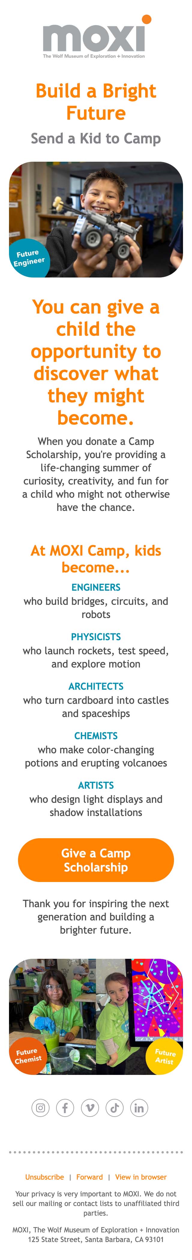 Help Open the Door to Possibility - Send a Kid to Camp - mobile view