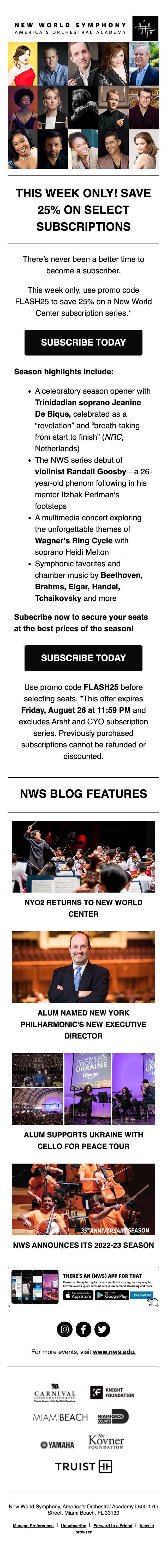 This Week at NWS: Save 25% on Select Subscriptions - mobile view