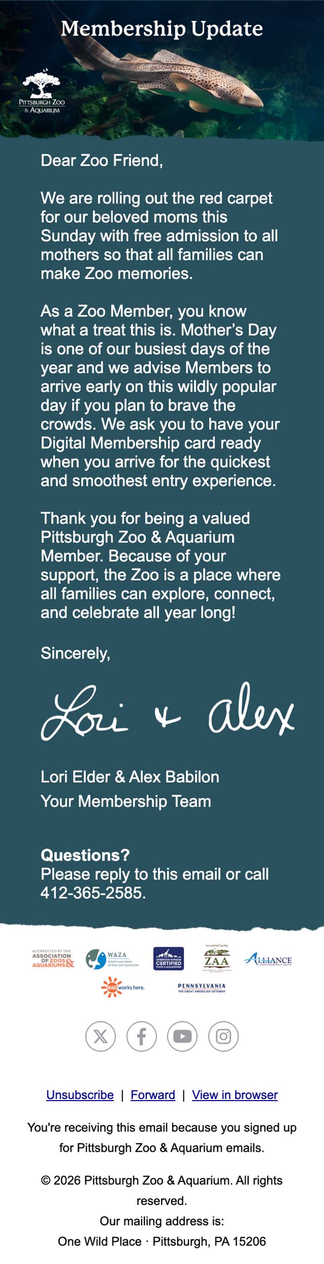 Mother's Day at the Zoo - mobile view