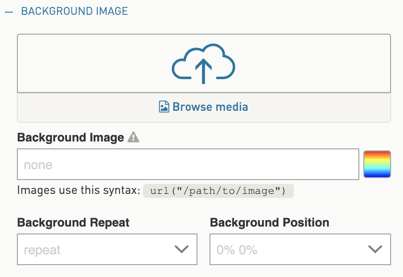 Add a background image or gradient – Help Center