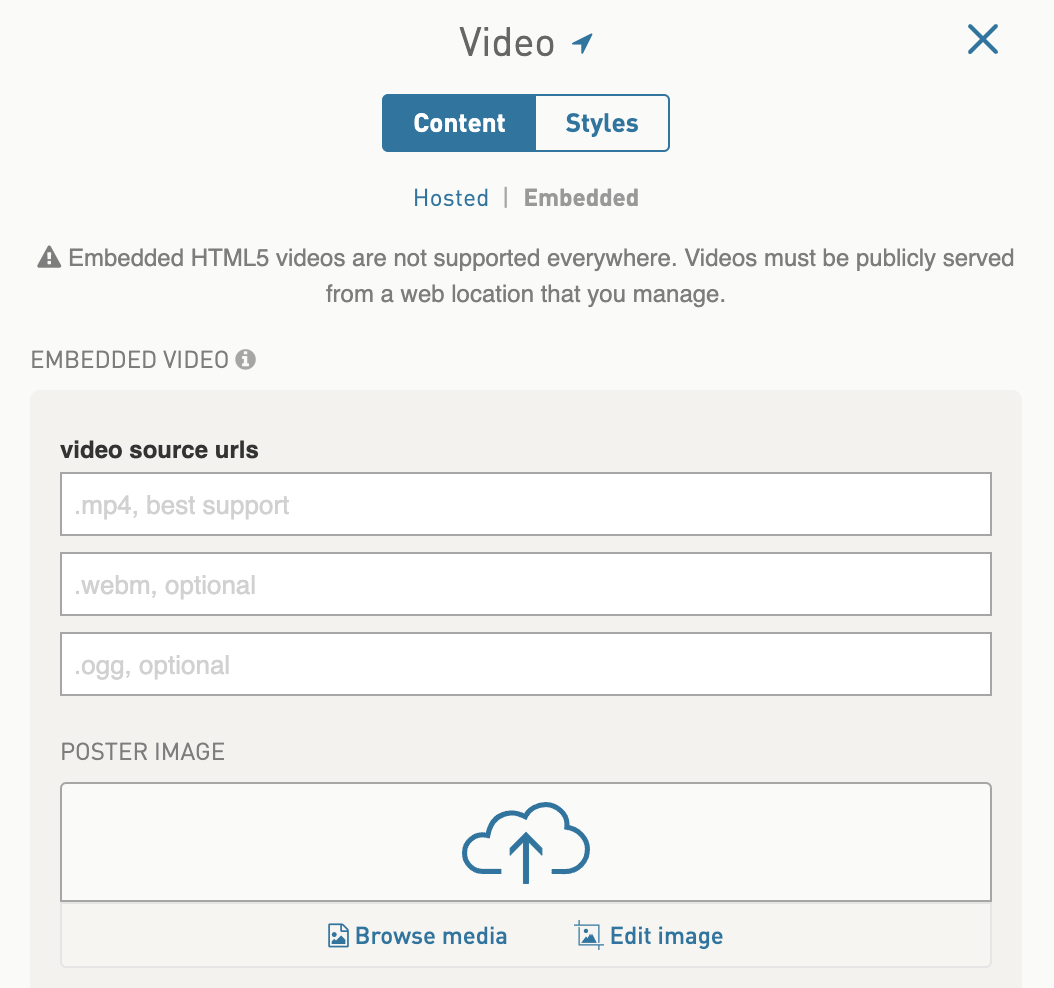 embedded video html5