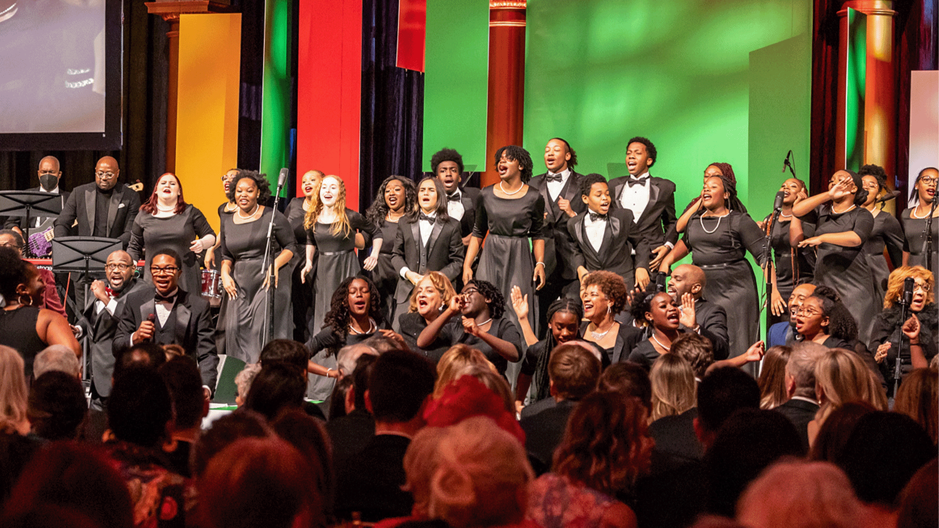 A photo of COTG performing at the Washington Performing Arts gala. Links to event page.