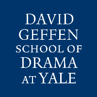 David Geffen School of Drama blue and white logo